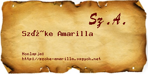 Szőke Amarilla névjegykártya