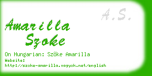 amarilla szoke business card